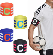 4 Pack Soccer Captain Armband, Classic Sports Arm Band Unisex Captains Bands Ela picture
