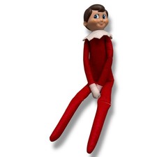 Elf on the Shelf Girl Doll Brown Hair Blue Eyes Christmas Elf CCA & B 13.5” picture