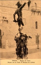 Florence Italy Loggia dei Lanzi Perseus Medusa Cellini Vintage Postcard picture
