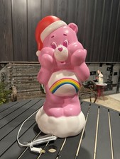Care Cheer Bear Christmas Blow Mold Light Up Holiday Decor Gemmy Rare 2026 Pink picture