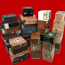 Lot of 10 Empty Wooden Cigar Boxes picture