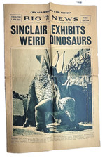 Chicago World's Fair Big News 1933 First Ed Sinclair Dinosaur Newspaper Tabloid picture