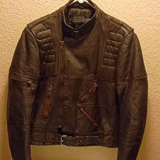 Vtg Hein Gericke Harley Davidson Brown Leather Padded Motorcycle Jacket 46 picture