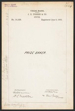 Photo:1883 J E Forbes Co Prize Baker Trademark Stove Registration picture