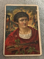 1911 T68 Men Of History Tobacco Card Emperor Nero Caesar Wicked Persecutor Roman picture