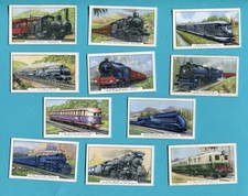 1937 GALLAHER LTD. TRAINS OF THE WORLD 48 DIFFERENT TOBACCO CARD SET picture