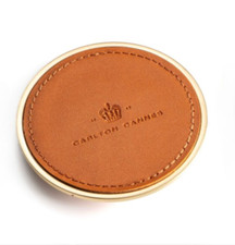 New Carlton Cannes Leather Coaster Set (4 Pack x 2) 8 Total picture