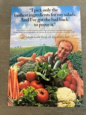1995 Wendy's Dave Thomas Salads Vegetables Magazine Print Ad picture