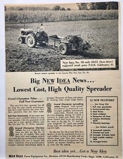 1956 New Idea Farm Equip Manure Spreader #18 Farmer Print Ad Coldwater picture