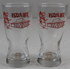Vintage NOS 1970s Pizza Hut Libbey 10oz Drinking Glasses 5 5/8