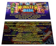 Williams Monster Bash Pinball Custom Apron Instruction Cards picture