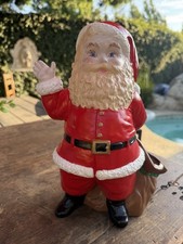 Vintage 1973 Duncan Ceramics. Santa Waving. 10 Inches picture