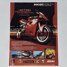 Ducati World Racing Dreamcast PS1 PC Action Print Ad/Poster Official Promo Art picture