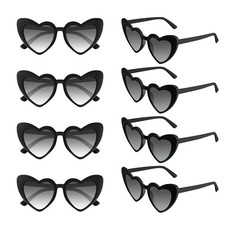 8/16 Pcs Heart Shaped Sunglasses Bulk Vintage Heart Glasses Bachelorette Part... picture