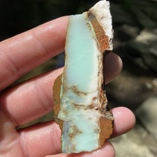 Chrysoprase Rough Slab Stunning Pastel Blue 45 Grams picture