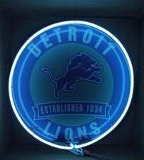 Detroit Lions Single band neon sign --24 inches in diameter picture