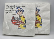 Set Of 2 Vintage Hallmark Shoebox Maxine Party Napkins Sealed 16 Count 1990s picture