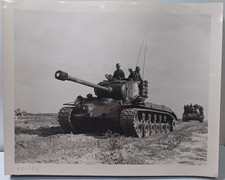 1945 WWII Org M26 Pershing Gen Grant tank  w/ Soldiers Photo 8 x 10 RRP 97 picture