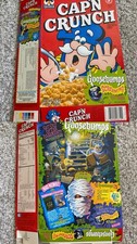 Vtg Cap'N Crunch's Goosebumps Keychain Cereal Box Empty Full size 90s 1997 picture