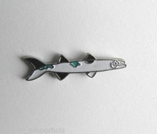 BARRACUDA GAME FISH SALT WATER LAPEL PIN BADGE 3/4 INCH picture