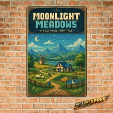 Farming Simulator Video Game Tin Sign Retro Rural Metal Wall Art 8x12 picture