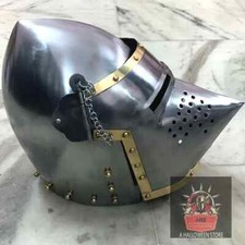 Pig Face Bascinet Medieval Antique Hound skull Vintage Look Designer Helmet Gift picture