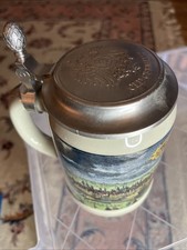 Vintage Artina SKS Frankfurt Beer Stein 95% Zinn Pewter Eagle Lid Germany 6” picture