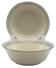 Lenox Charleston Fruit, Salad or Dessert Bowls, Floral Band w/ Platinum Trim picture