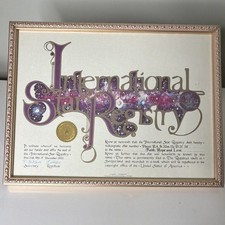 International Star Registry Framed Certificate Faith Hope and Love Star  picture