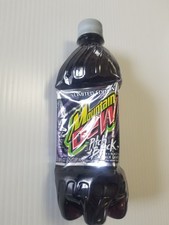 MOUNTAIN DEW PITCH BLACK 2004 Sealed Never Opened 20 oz Plastic Bottle NOS  picture