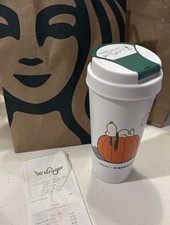 Authentic Starbucks x Peanuts Snoopy The Great Big Pumpkin Tumbler NEW FAST SHIP picture