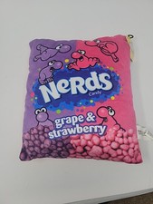 Basic Fun Nerds Candy Plush Pillow NEW Pink Purple GRAPE STRAWBERRY NWT S.O.S. picture