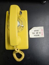 Vintage Yellow Northern Electric 554 Rotary Telephone Wall Mount Phone- Untested picture
