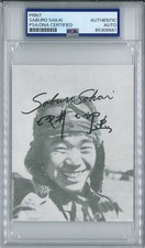 Saburo Sakai Signed 3x5 Print WWII Japanese Ace Zero Pilot Auto Pose C picture