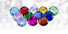 Set of 12 Glass Diamond Paperweight 30mm Home Wedding Decoration Valentines Gift picture