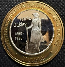 ⭐️PIONEER LAUGHLIN NV CASINO Limited Edition 999% .6 Oz Pure Silver Strke Center picture