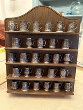 Vintage Stein Pewter Miniature Mugs (lot of 28) John Pinches Limited 1981-1983 picture