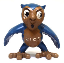Vintage 1960 Sammy Rice University Owl Mascot Rubber Figurine Schleich Germany picture