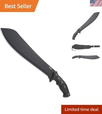 Halfachance Fixed Blade Parang Machete: 18 Inch Black Powder Coated Carbon St... picture