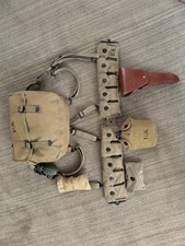 FULL SET US ARMY WWII WW2 MILITARY PARATROOPER EQUIPMENT MUSETTE M1 BELT RIFLE picture