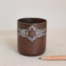 Heintz Art Metal Sterling Silver Bronze Cup Tumbler Arts & Crafts 2512 Smoking picture