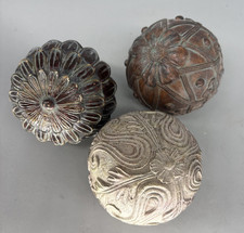 Vintage 3 textured unusual Decorative Orbs picture