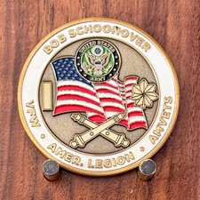 Bob Schoonover VFW AMVETS Amer Legion The Citadel Challenge Coin  W#23 picture