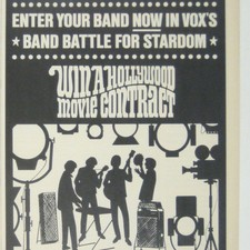 Enter Your Band In Voxs Band Battle For Stardom Hollywood Movie Advertisement picture