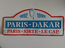 Rallye Paris-Dakar 1992 Souvenir Rally Plate picture
