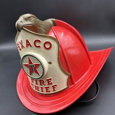 Vintage Texaco Fire Chief Toy Fireman Hat Helmet 1960s USA picture