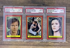 1983 Topps ROTJ Han Solo & Leia PSA 9 Trio Lot – Mint Vintage Star Wars picture