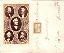 CDV mosaic montage 5 British politicians, British prime ministers,  picture