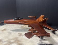 F-18 F/A-18 Hornet Navy USMC Marine Fighter Mahogany Wooden Model Jet High Gloss picture