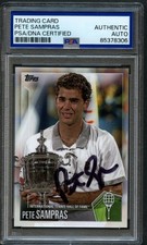 Pete Sampras #15 signed autograph American Tennis Player Trading Card PSA Slab picture